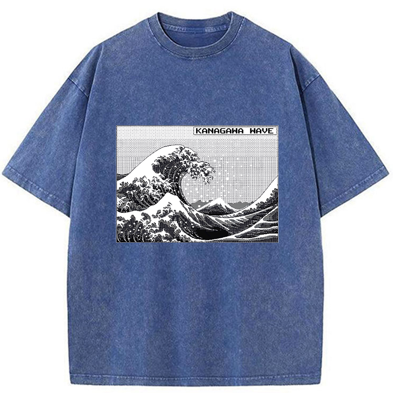 Tokyo-Tiger Kanagawa Wave Washed T-Shirt
