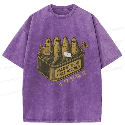 Tokyo-Tiger Sardines Office Worker Washed T-Shirt