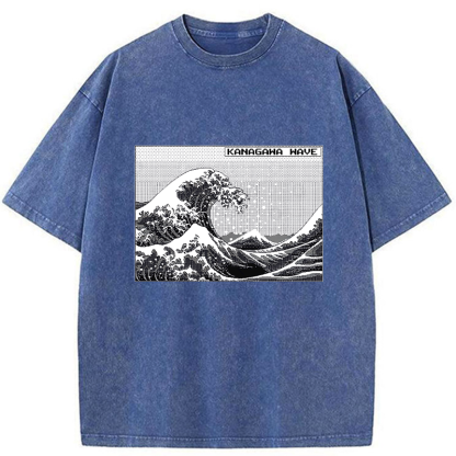 Tokyo-Tiger Kanagawa Wave Washed T-Shirt