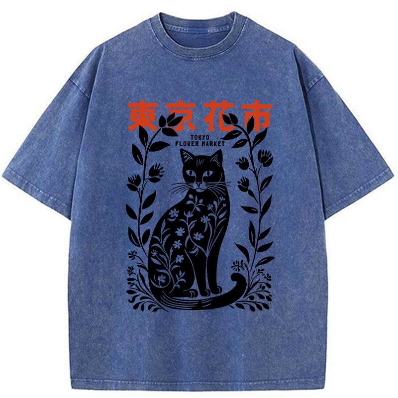 Tokyo-Tiger Tokyo Flower Market Washed T-Shirt
