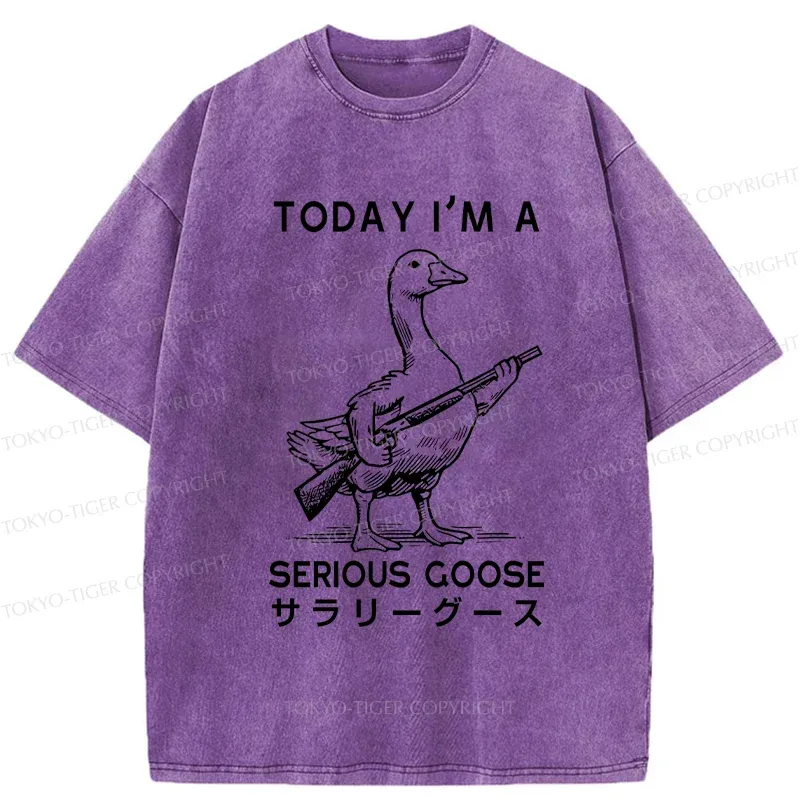 Tokyo-Tiger Serious Stupid Goose Washed T-Shirt