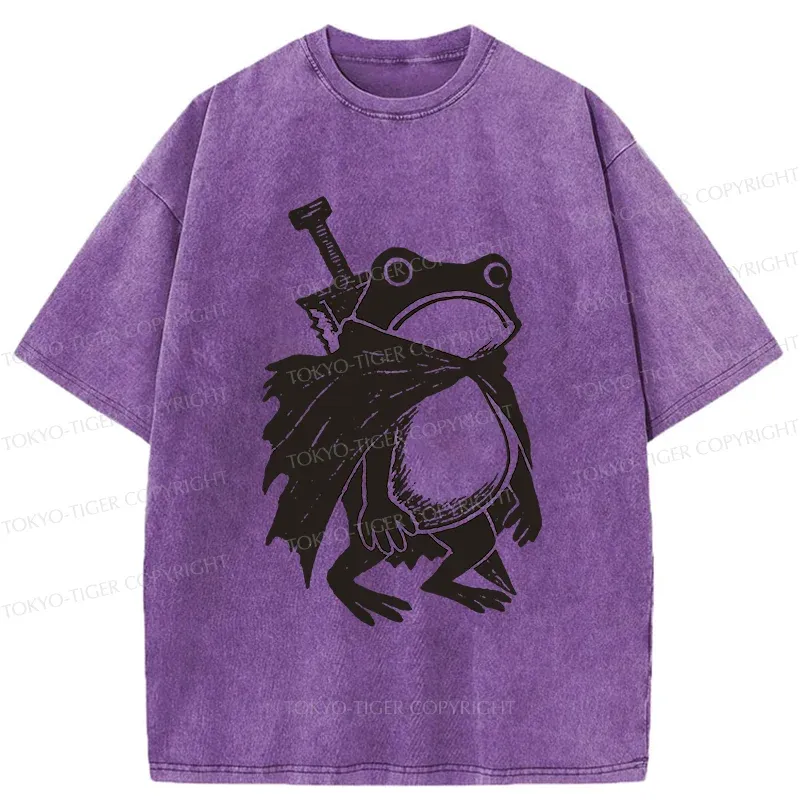 Tokyo-Tiger Frog Warrior Washed T-Shirt