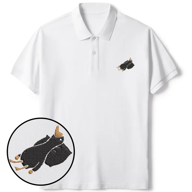 Tokyo-Tiger Sleeping Goose Embroidered Polo T-Shirt