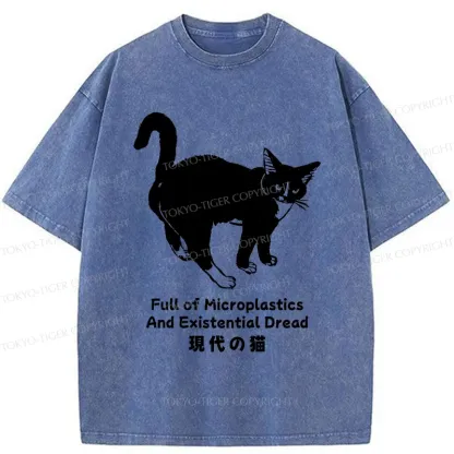 Tokyo-Tiger Current State Of Cat Washed T-Shirt