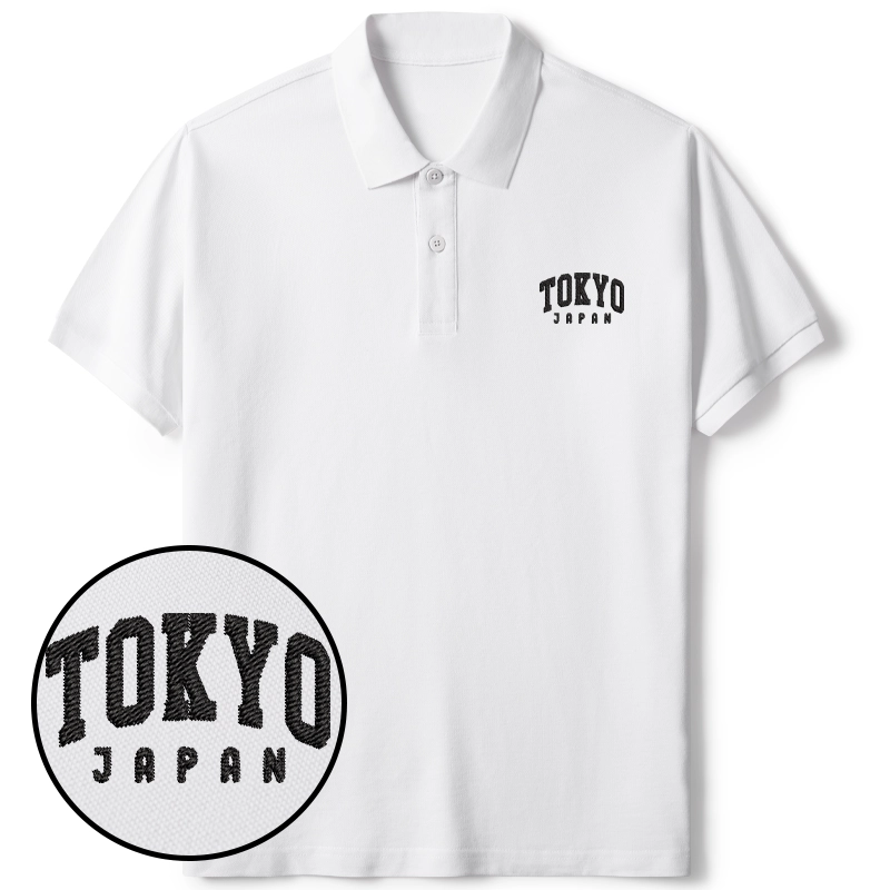 Tokyo-Tiger Japan Tokyo Embroidered Polo T-Shirt