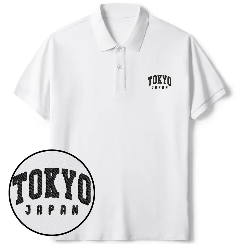 Tokyo-Tiger Japan Tokyo Embroidered Polo T-Shirt