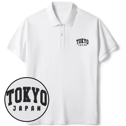 Tokyo-Tiger Japan Tokyo Embroidered Polo T-Shirt
