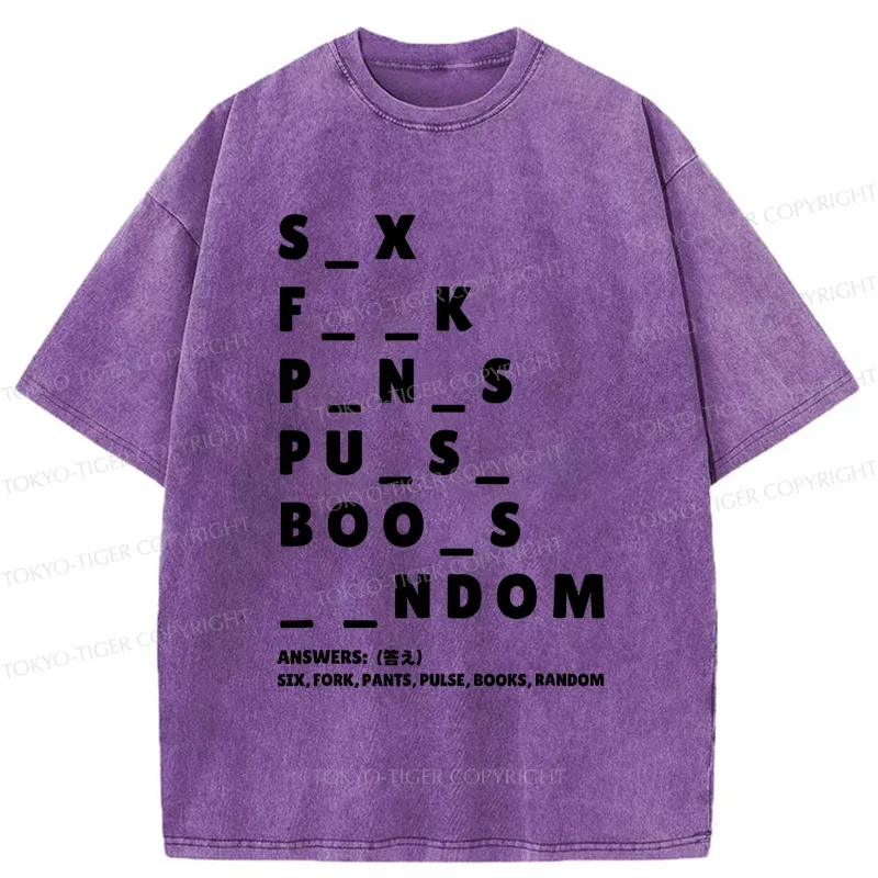 Tokyo-Tiger Fill In The Blanks Washed T-Shirt