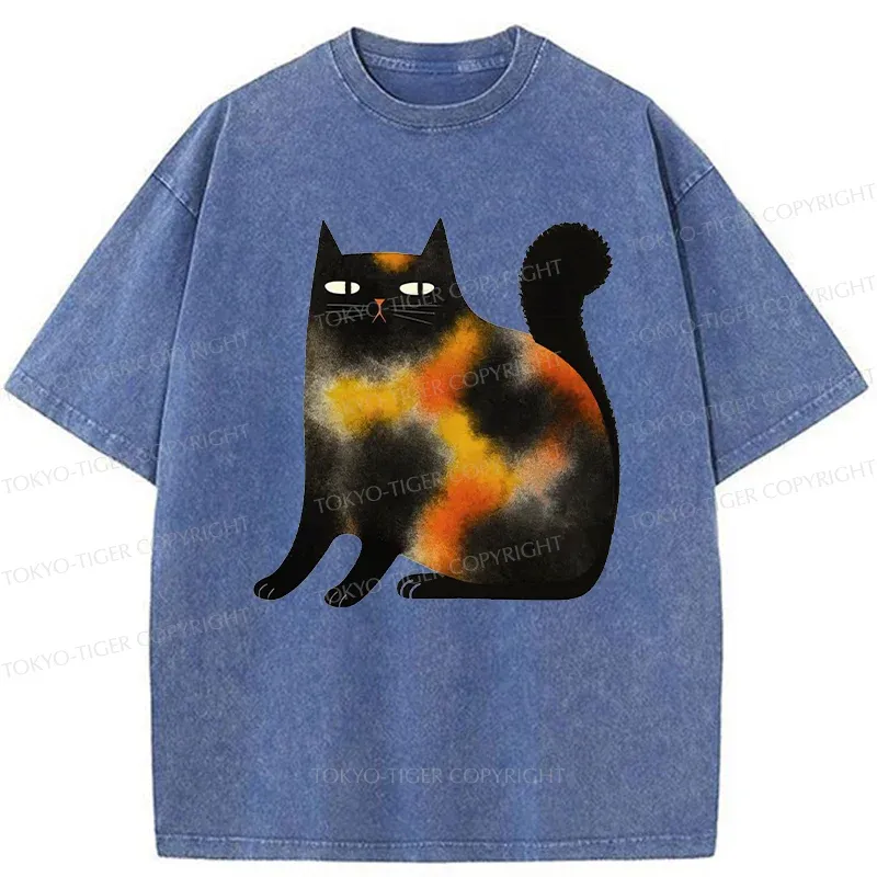 Tokyo-Tiger Tie-Dye Kitten Washed T-Shirt