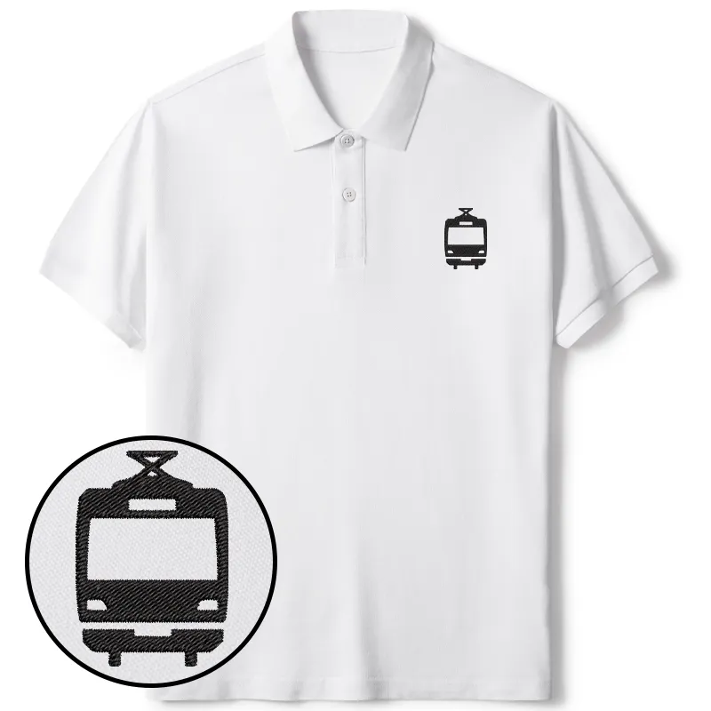 Tokyo-Tiger Japanese Train Embroidered Polo T-Shirt