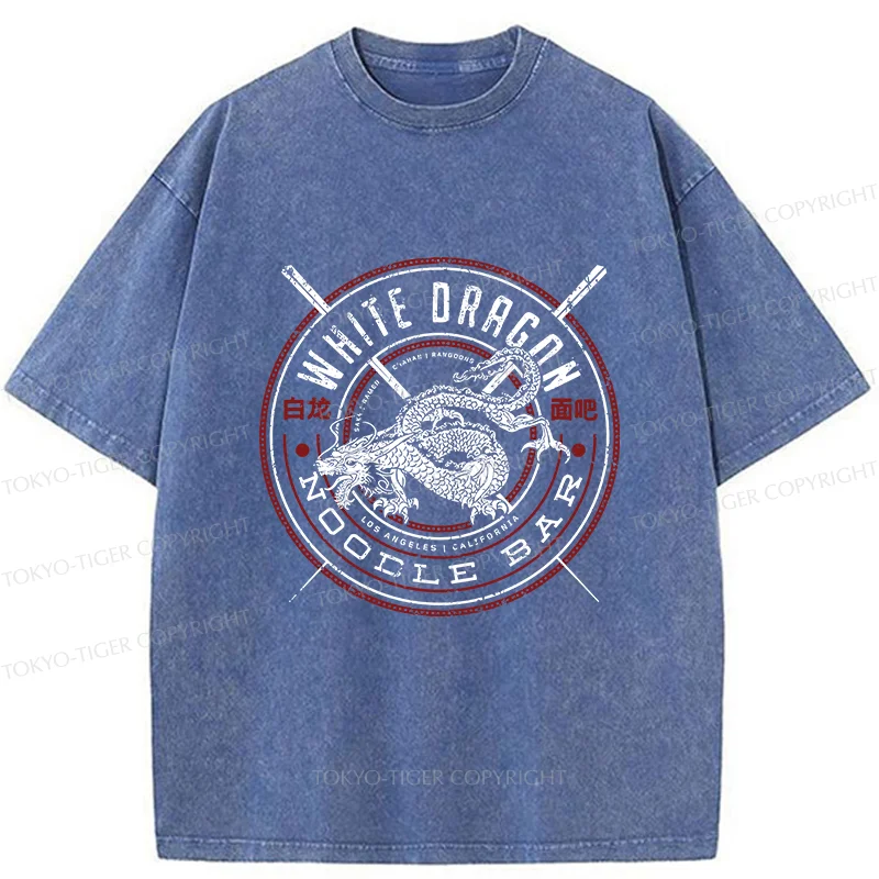 Tokyo-Tiger White Dragon Ramen Bar Washed T-Shirt