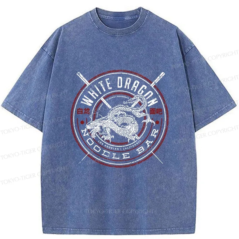 Tokyo-Tiger White Dragon Ramen Bar Washed T-Shirt