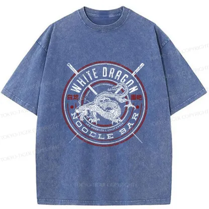Tokyo-Tiger White Dragon Ramen Bar Washed T-Shirt