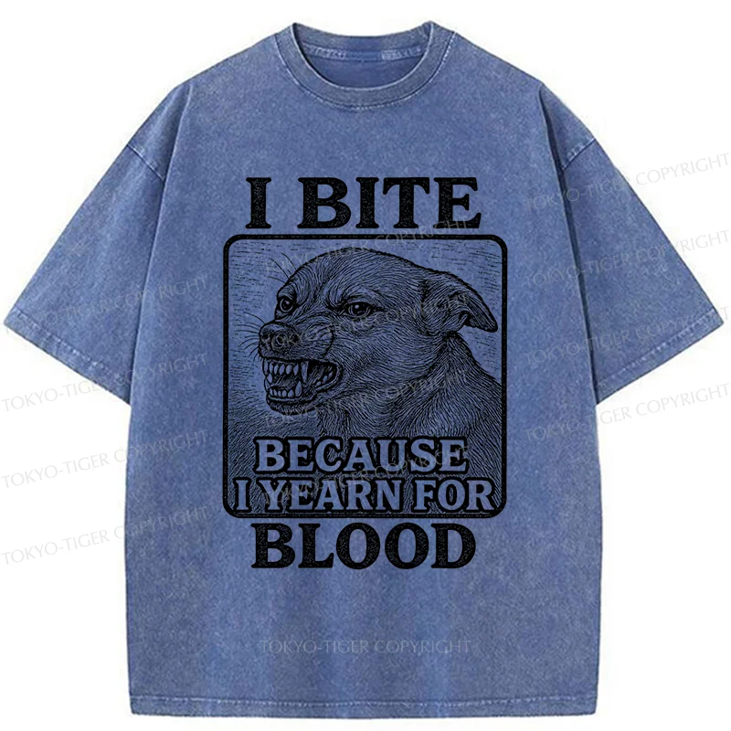 Tokyo-Tiger Angry Dog Washed T-Shirt