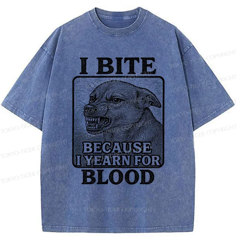 Tokyo-Tiger Angry Dog Washed T-Shirt