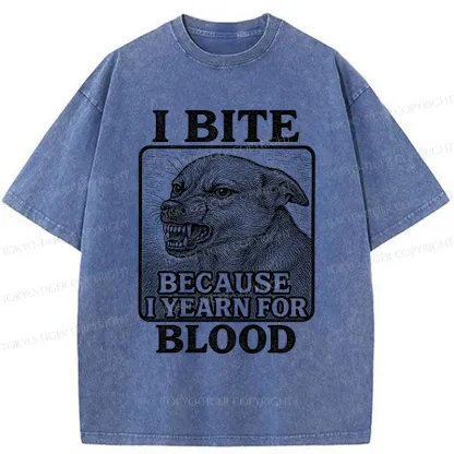 Tokyo-Tiger Angry Dog Washed T-Shirt