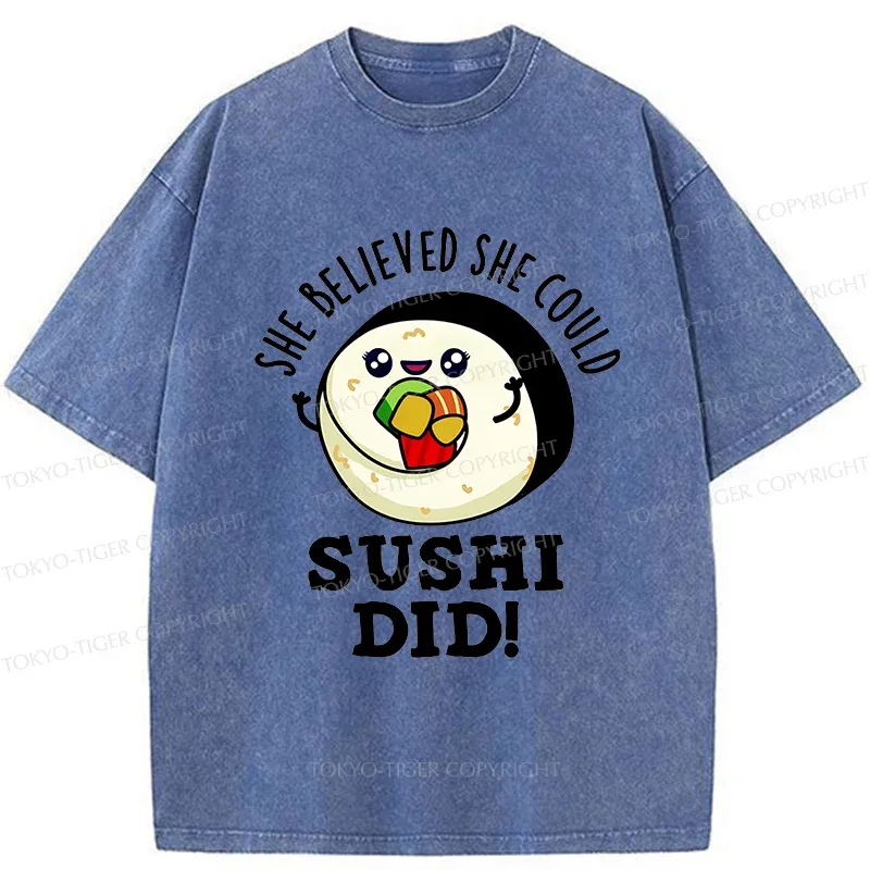 Tokyo-Tiger Interesting Sushi Washed T-Shirt