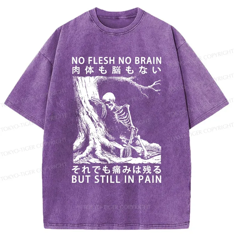Tokyo-Tiger Painful Skeleton Washed T-Shirt