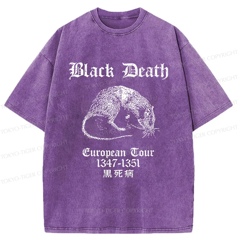 Tokyo-Tiger Black Death Tour Washed T-Shirt