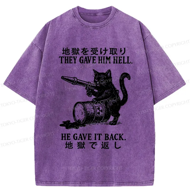 Tokyo-Tiger Revenge Of The Cat Washed T-Shirt