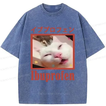 Tokyo-Tiger Cat Took Ibuprofen Washed T-Shirt