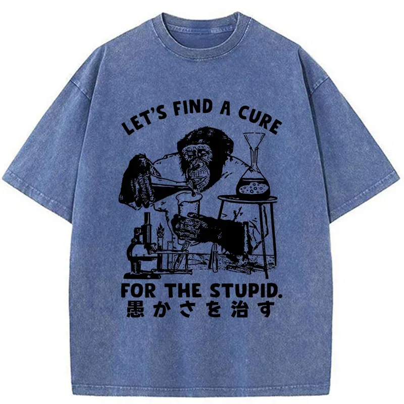 Tokyo-Tiger Medicine For Stupidity Washed T-Shirt