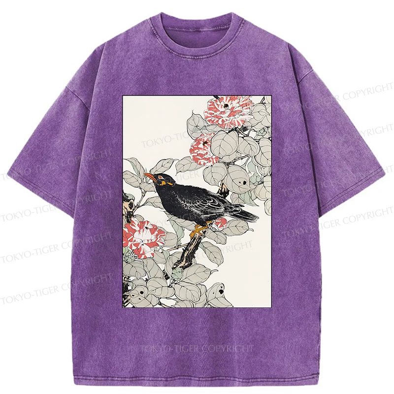 Tokyo-Tiger Retro Bird Washed T-Shirt