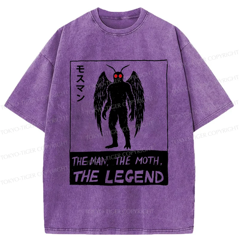 Tokyo-Tiger Funny Mothman Washed T-Shirt