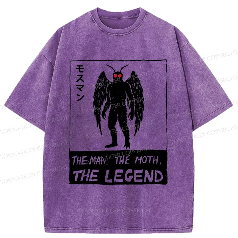 Tokyo-Tiger Funny Mothman Washed T-Shirt