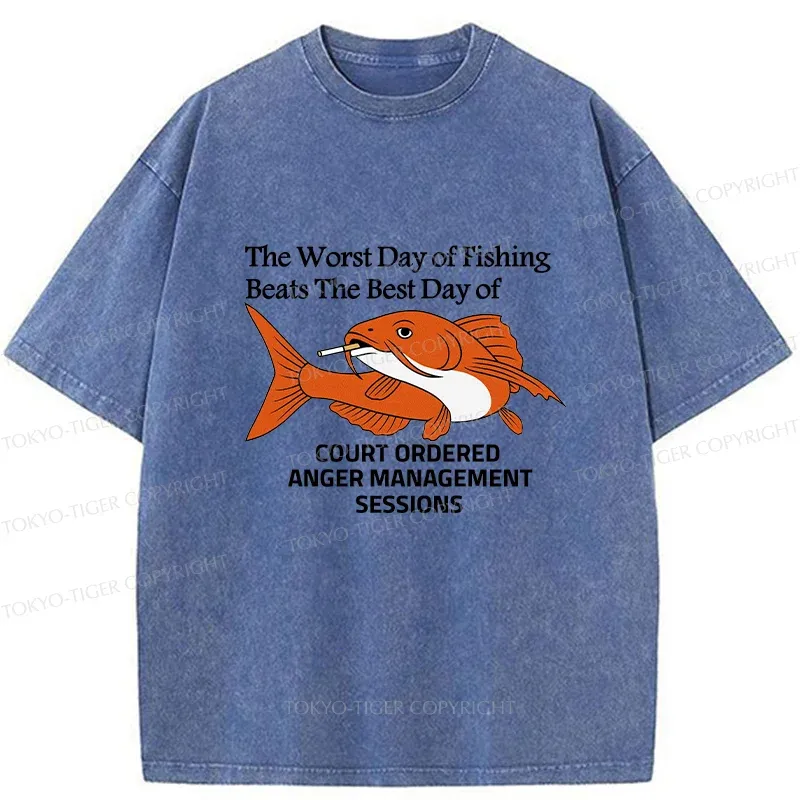 Tokyo-Tiger Funny Koi Joke Washed T-Shirt