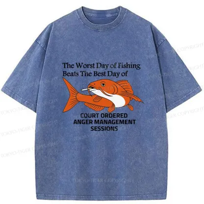 Tokyo-Tiger Funny Koi Joke Washed T-Shirt