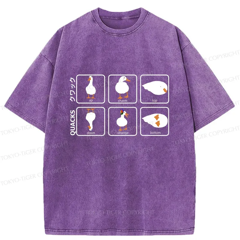 Tokyo-Tiger 3D Illustration Of A Duck Washed T-Shirt