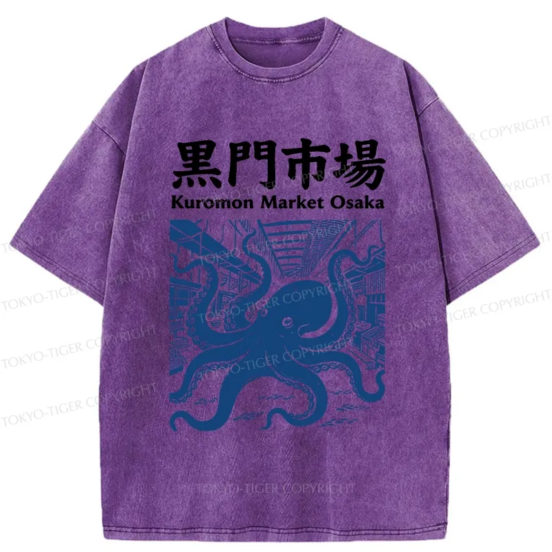 Tokyo-Tiger Kuromon Market Osaka Washed T-Shirt