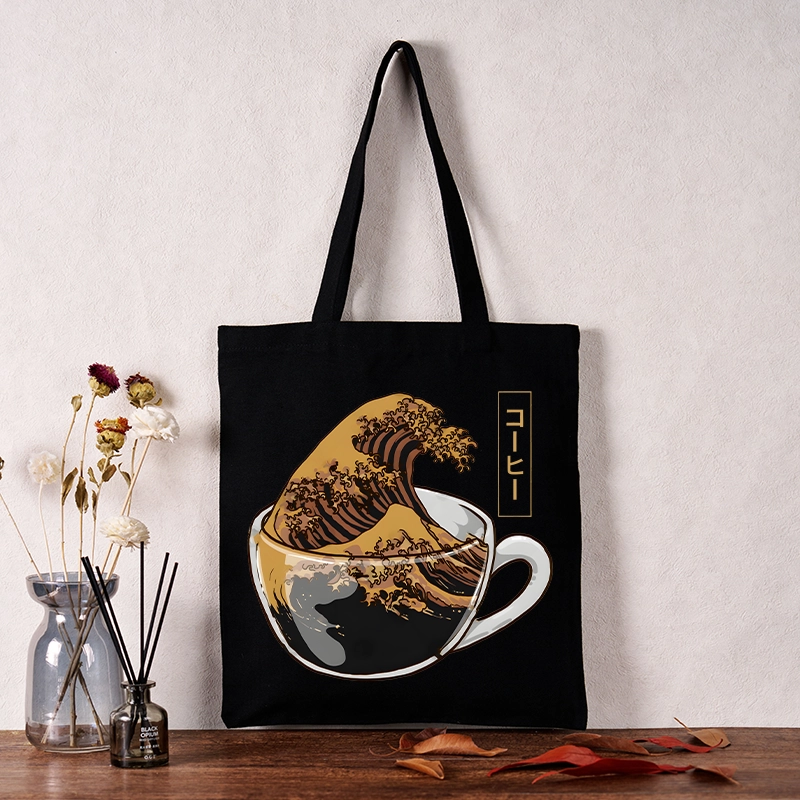 Tokyo-Tiger Coffee Wave Tote Bag