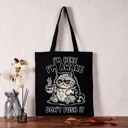 Tokyo-Tiger Tired Cat Tote Bag