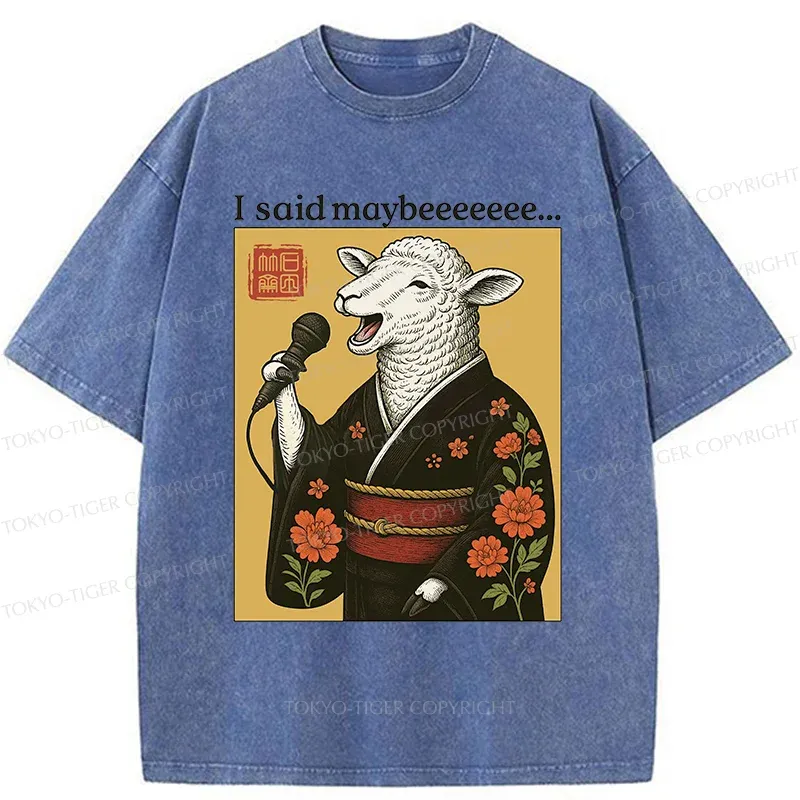 Tokyo-Tiger Singing Sheep Washed T-Shirt