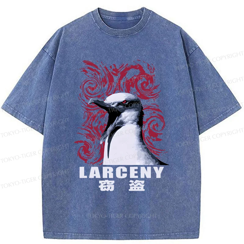 Tokyo-Tiger Stealing Seagull Washed T-Shirt
