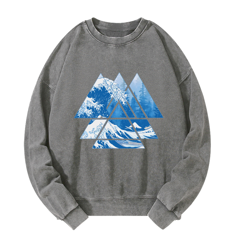 Tokyo-Tiger The Great Wave Washed Sweatshirt Sale