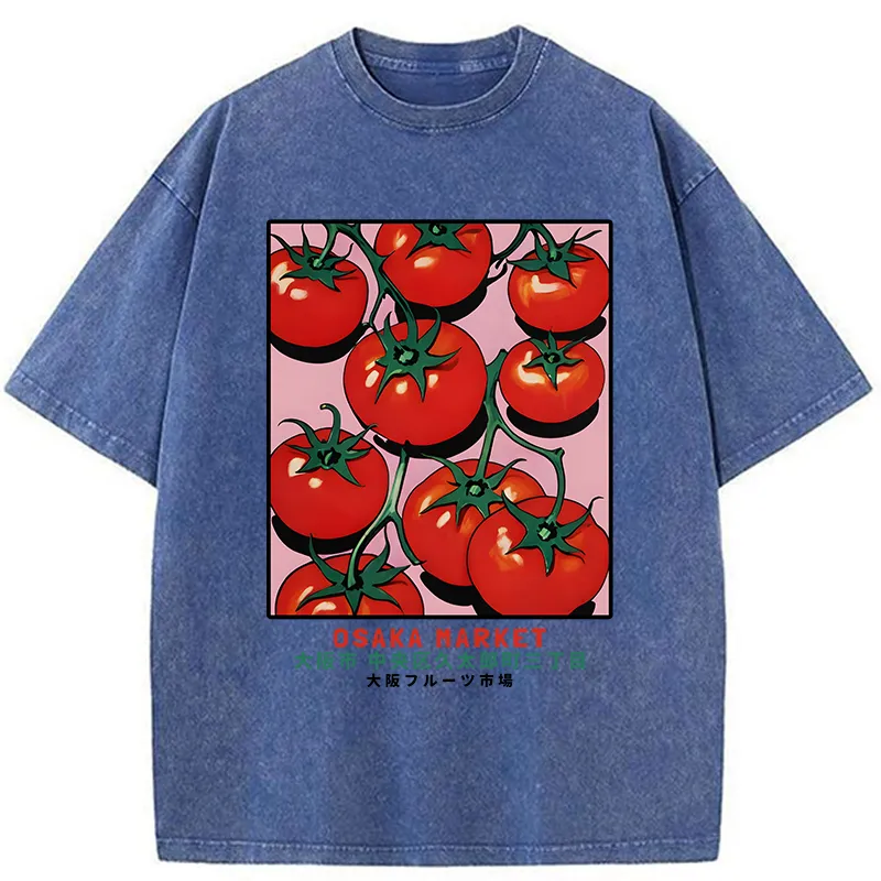 Tokyo-Tiger Osaka Market Tomato Washed T-Shirt