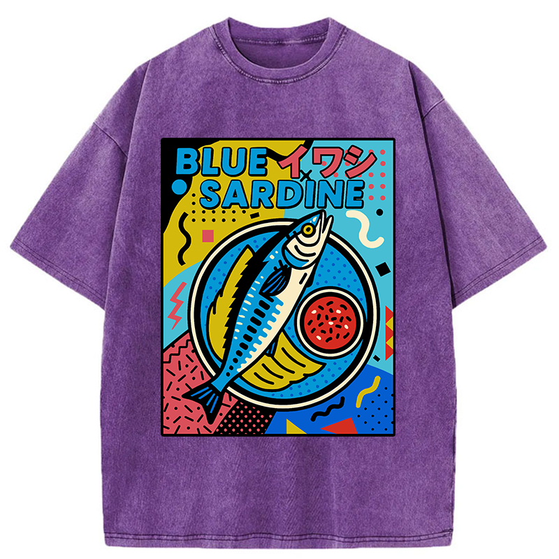 Tokyo-Tiger Memphis Style Sardine Washed T-Shirt