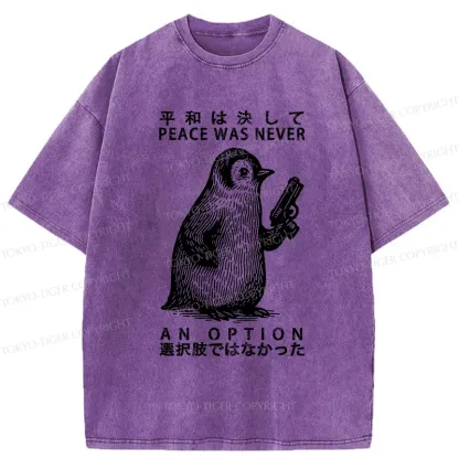 Tokyo-Tiger Penguin That Can't Choose Washed T-Shirt