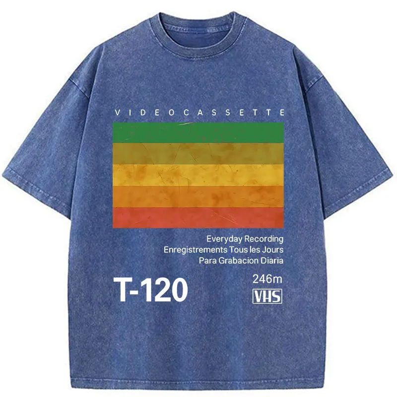 Tokyo-Tiger Retro Videocassette VHS Washed T-Shirt