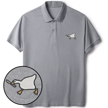 Tokyo-Tiger Naughty Goose Embroidered Polo T-Shirt