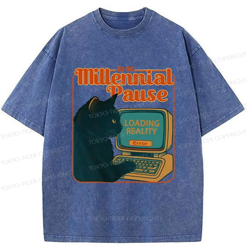 Tokyo-Tiger Millennial Pause Washed T-Shirt