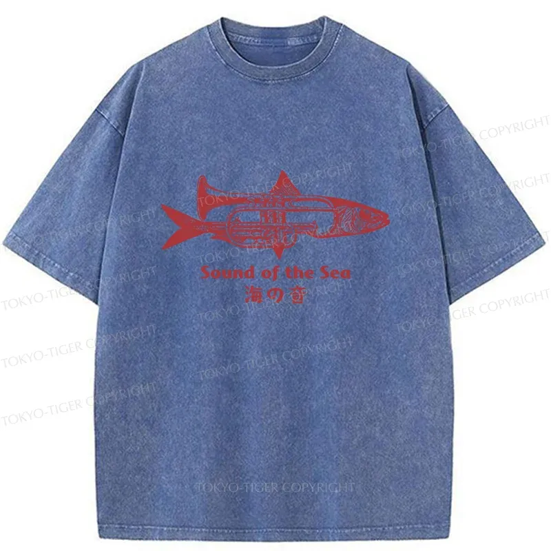 Tokyo-Tiger Sound Of The Sea Washed T-Shirt