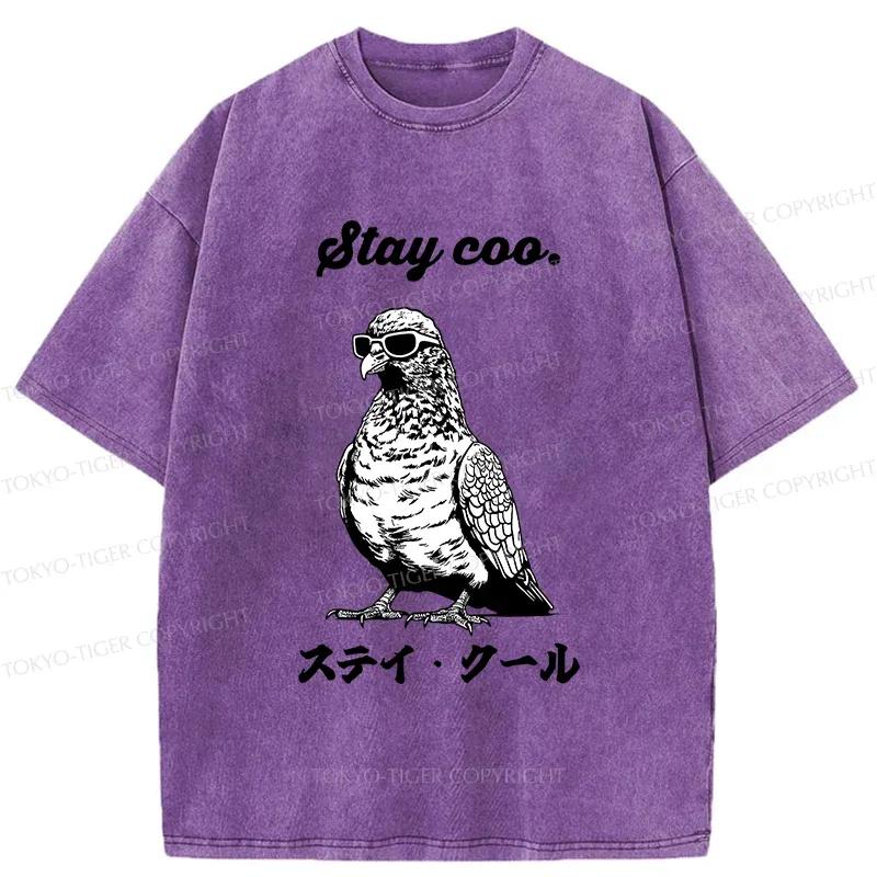 Tokyo-Tiger Keep Cool Pigeon Washed T-Shirt