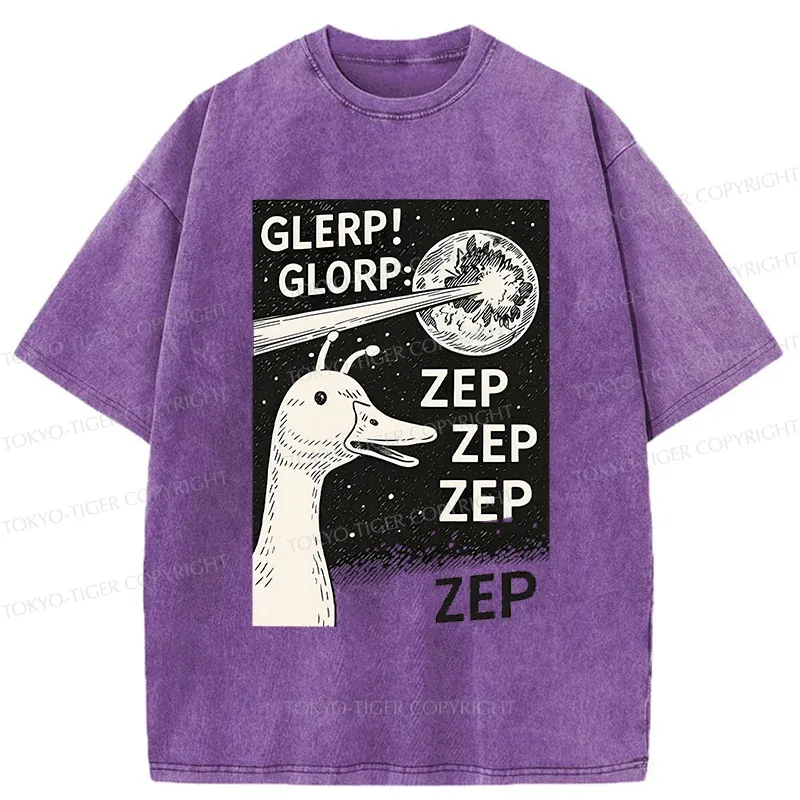 Tokyo-Tiger Geese Attacking The Earth Washed T-Shirt