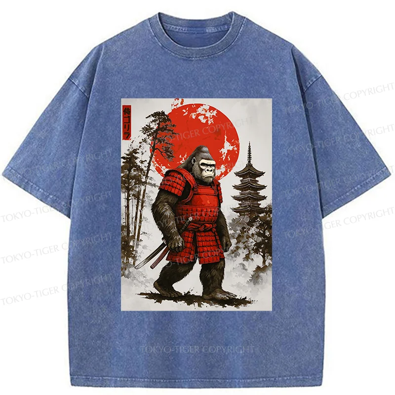 Tokyo-Tiger Gorilla Warrior Washed T-Shirt