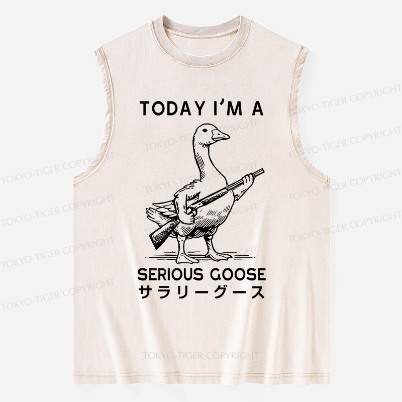 Tokyo-Tiger Serious Stupid Goose Washed Tank