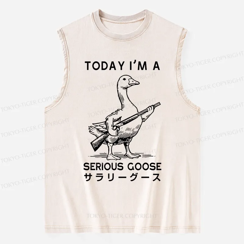 Tokyo-Tiger Serious Stupid Goose Washed Tank